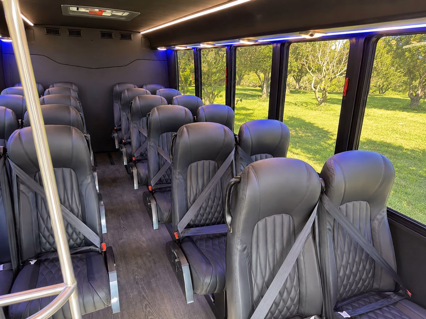 maple grove 18 passenger minibus inside