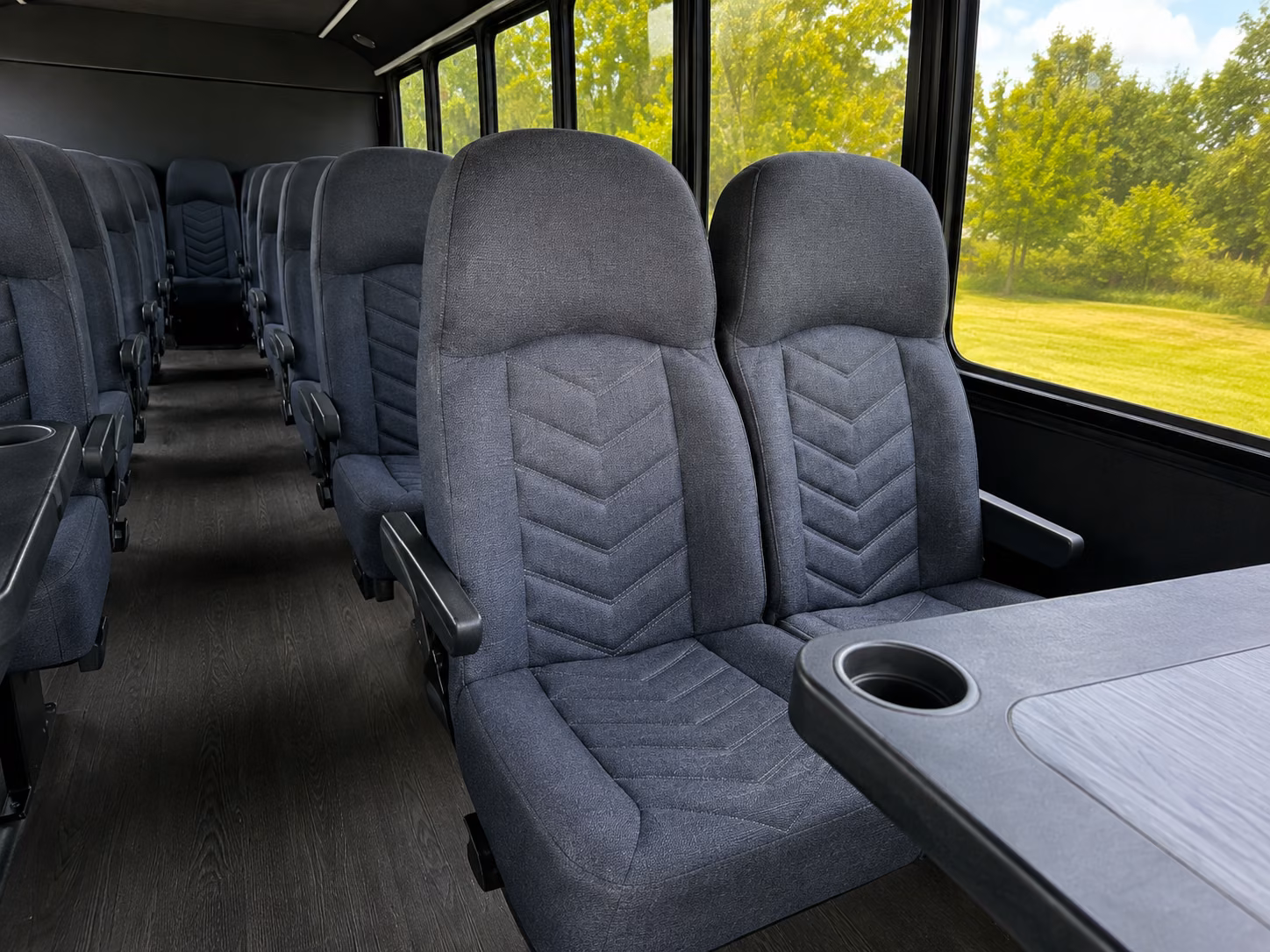 maple grove 18 passenger minibus interior