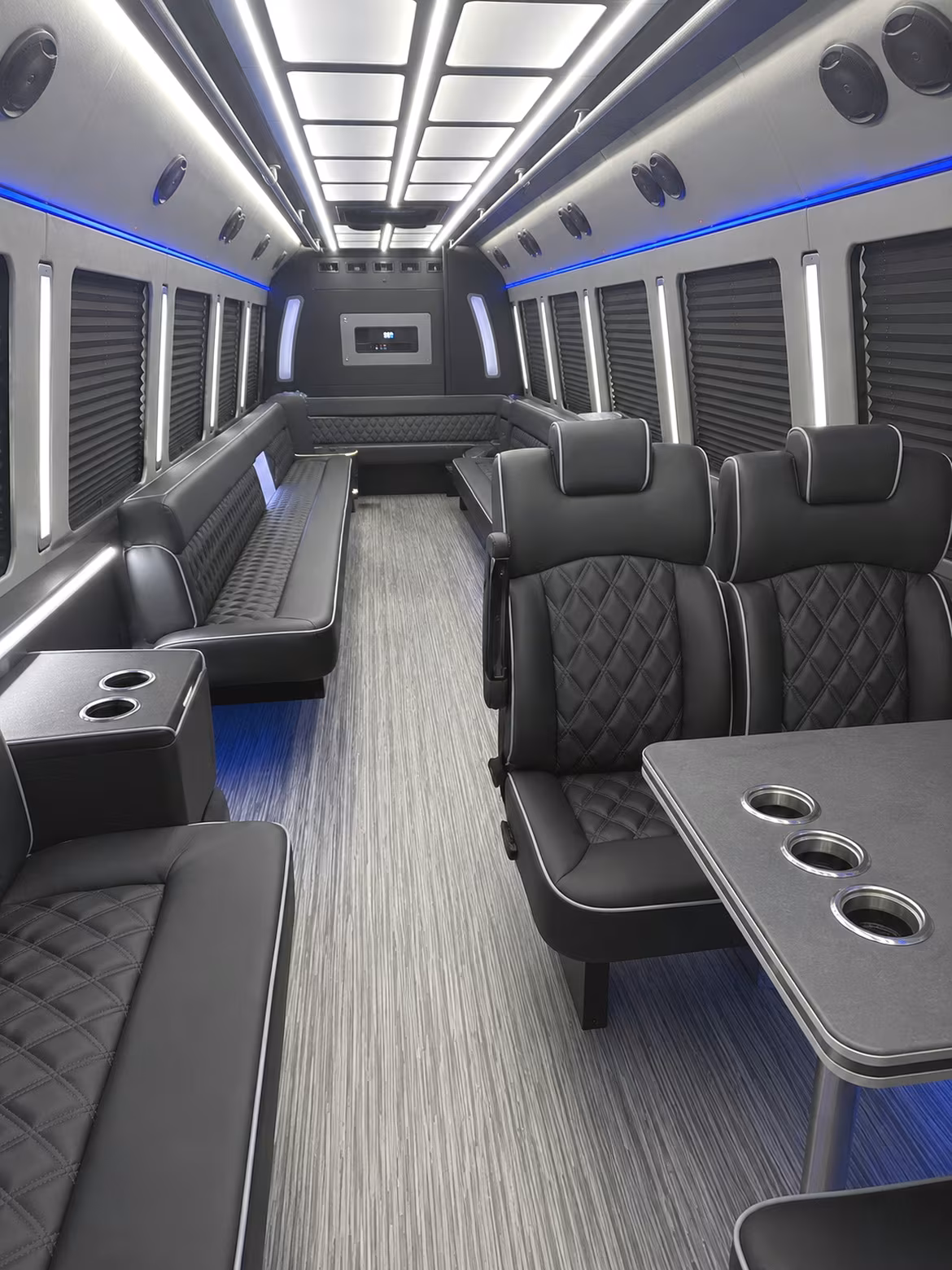 maple grove 25 passenger party bus inside