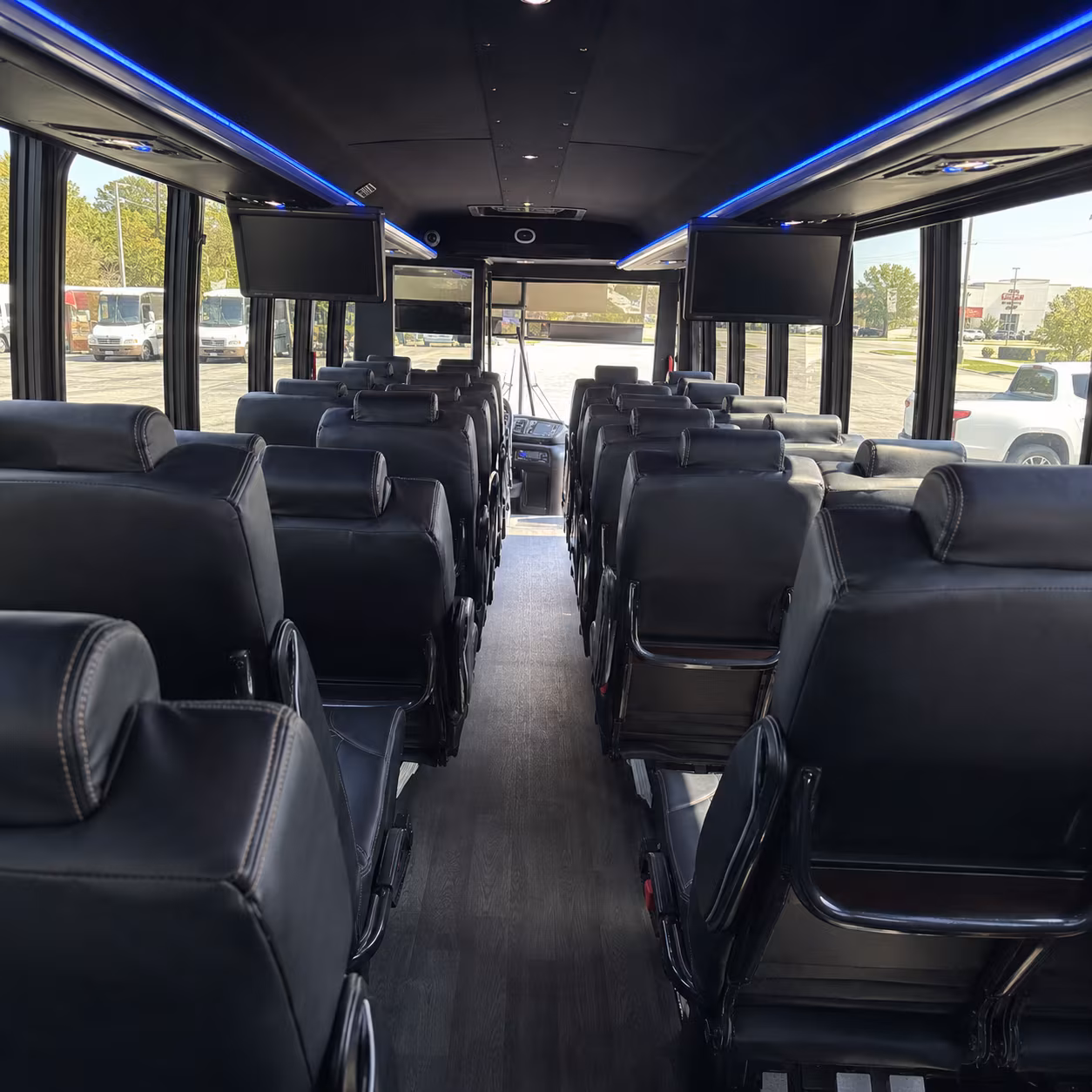 maple grove 28 passenger minibus interior