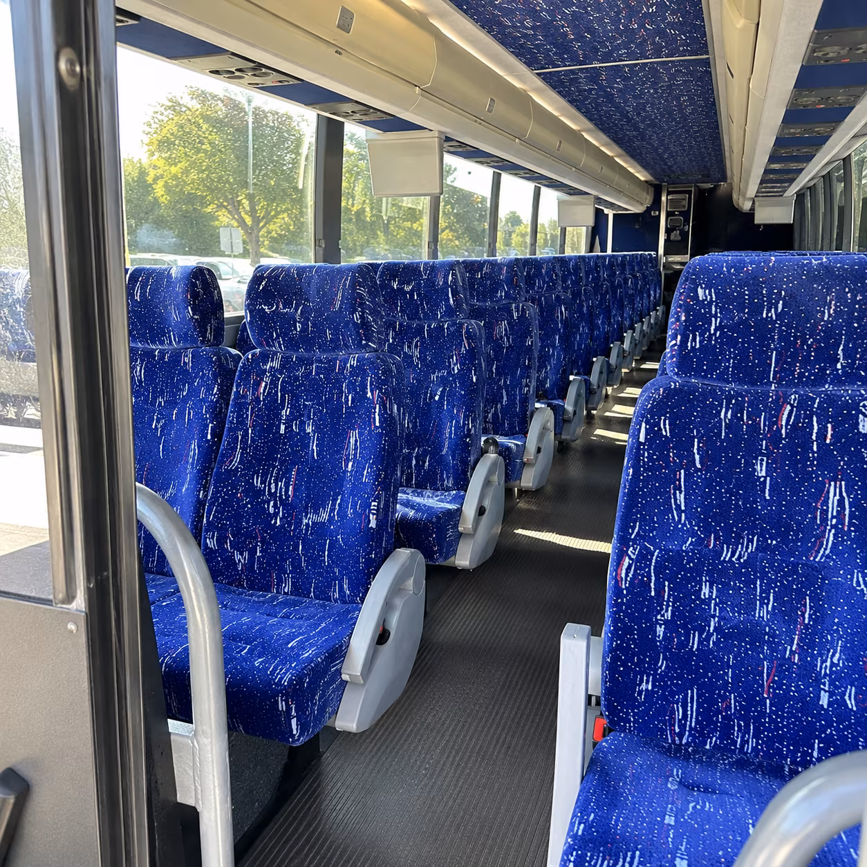 maple grove 56 passenger charter bus inside