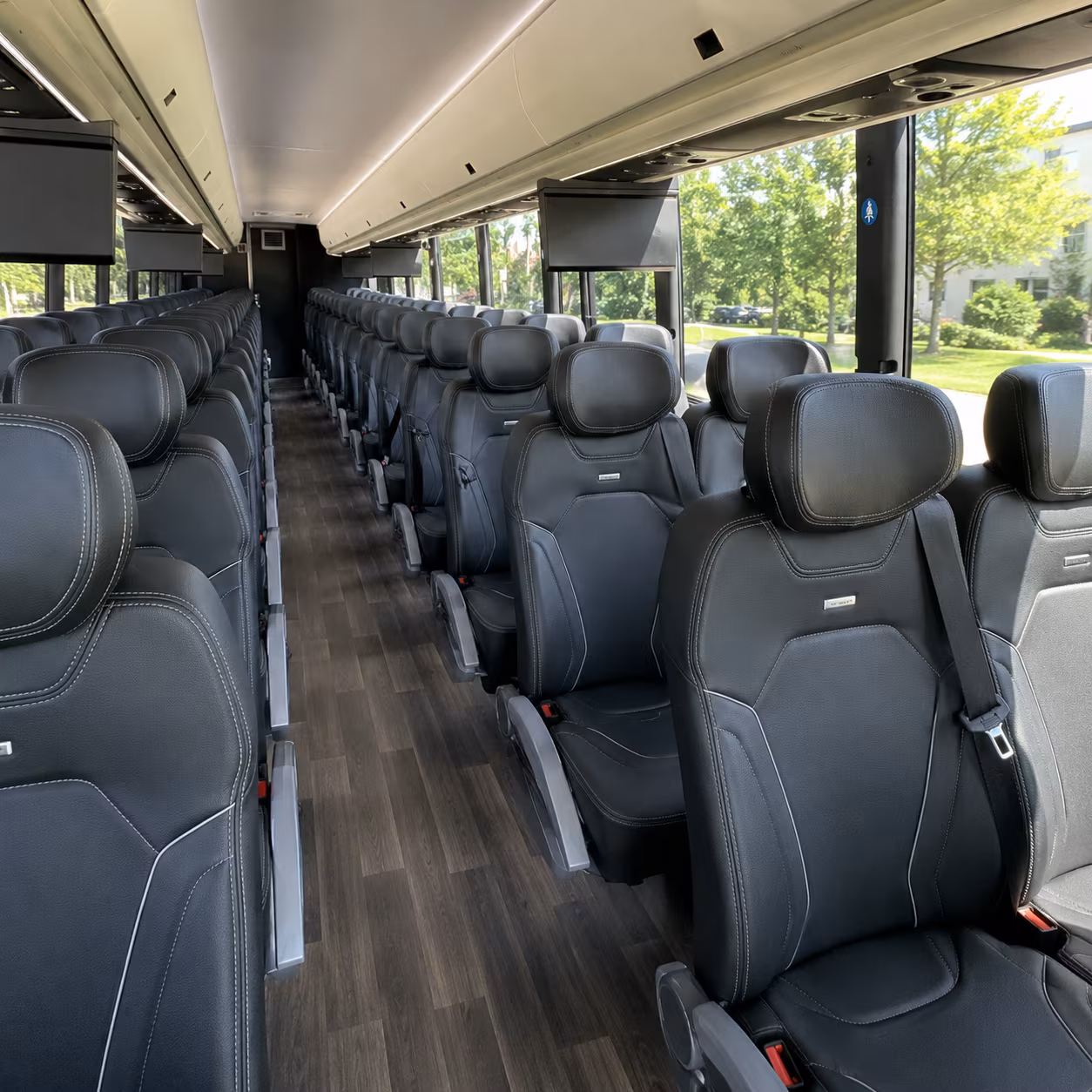 maple grove 56 passenger charter bus interior