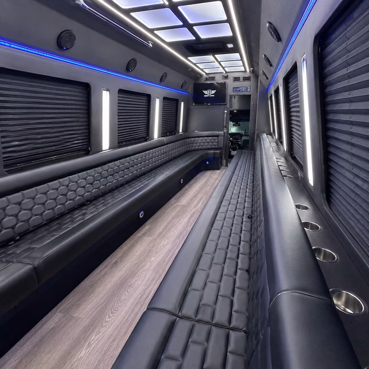 maple grove party bus rental interior